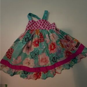 Matilda Jane Pink and Red Ruffled Tiered Sundress